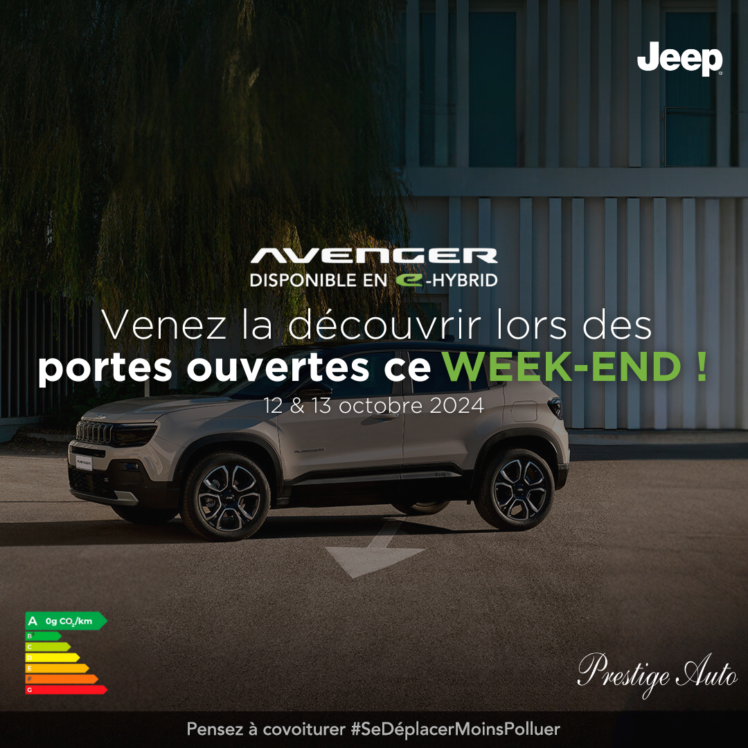 Portes Ouvertes Jeep ce week-end 12 & 13 octobre 2024 !