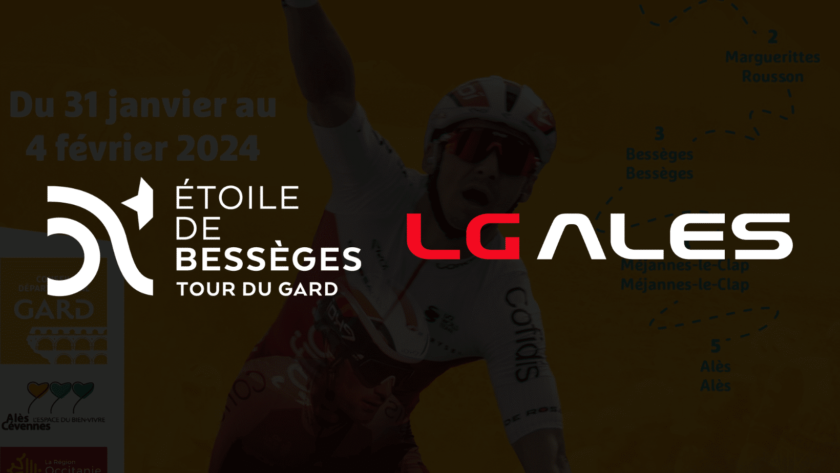 Visuel partenariat LG Alès — Étoile de Bessèges, Tour du Gard