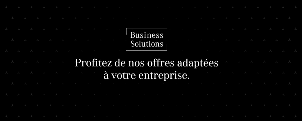 Bandeau Mercedes-Benz Business Solutions : offres adaptées à votre entreprise