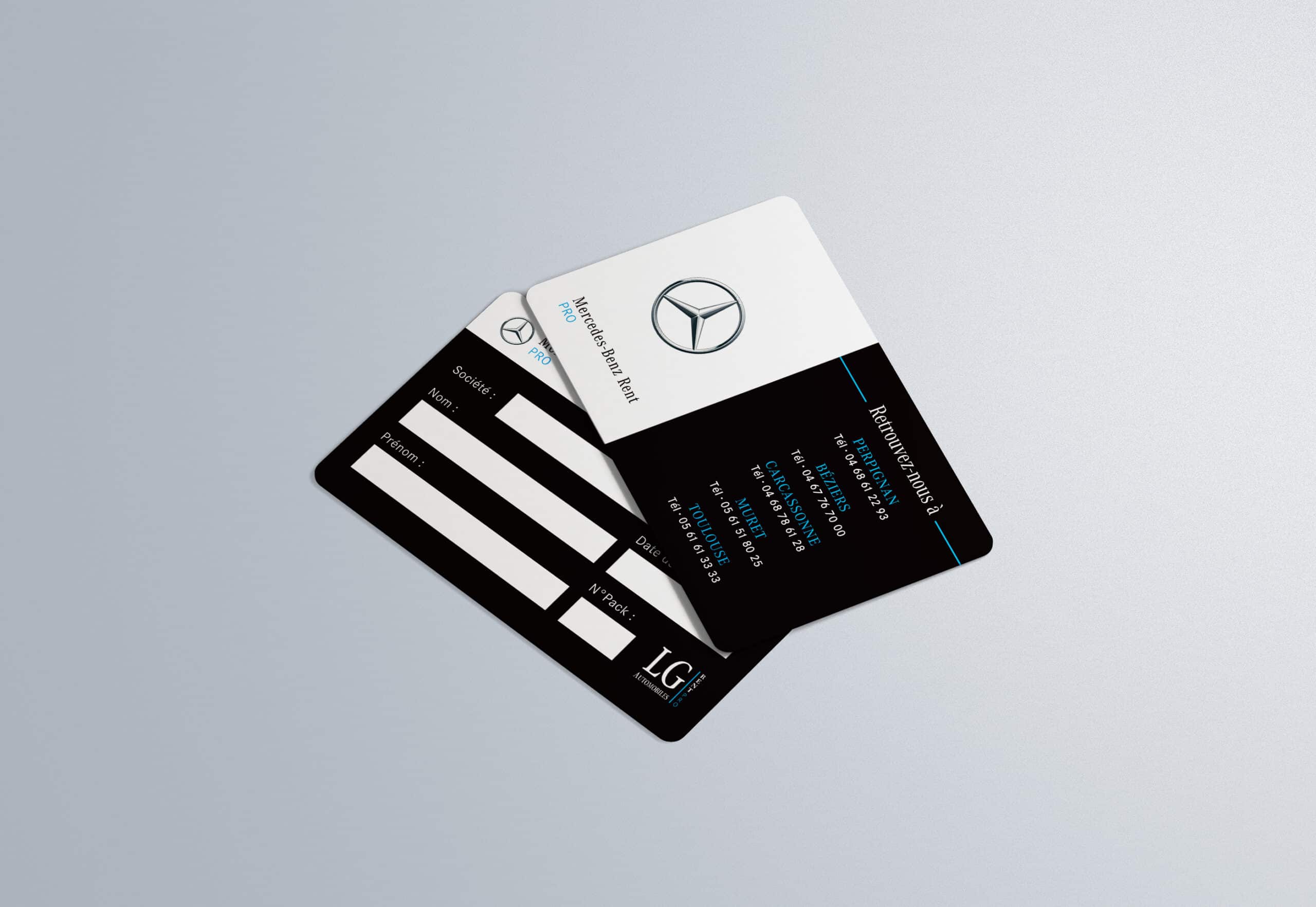 Cartes professionnelles LG Rent