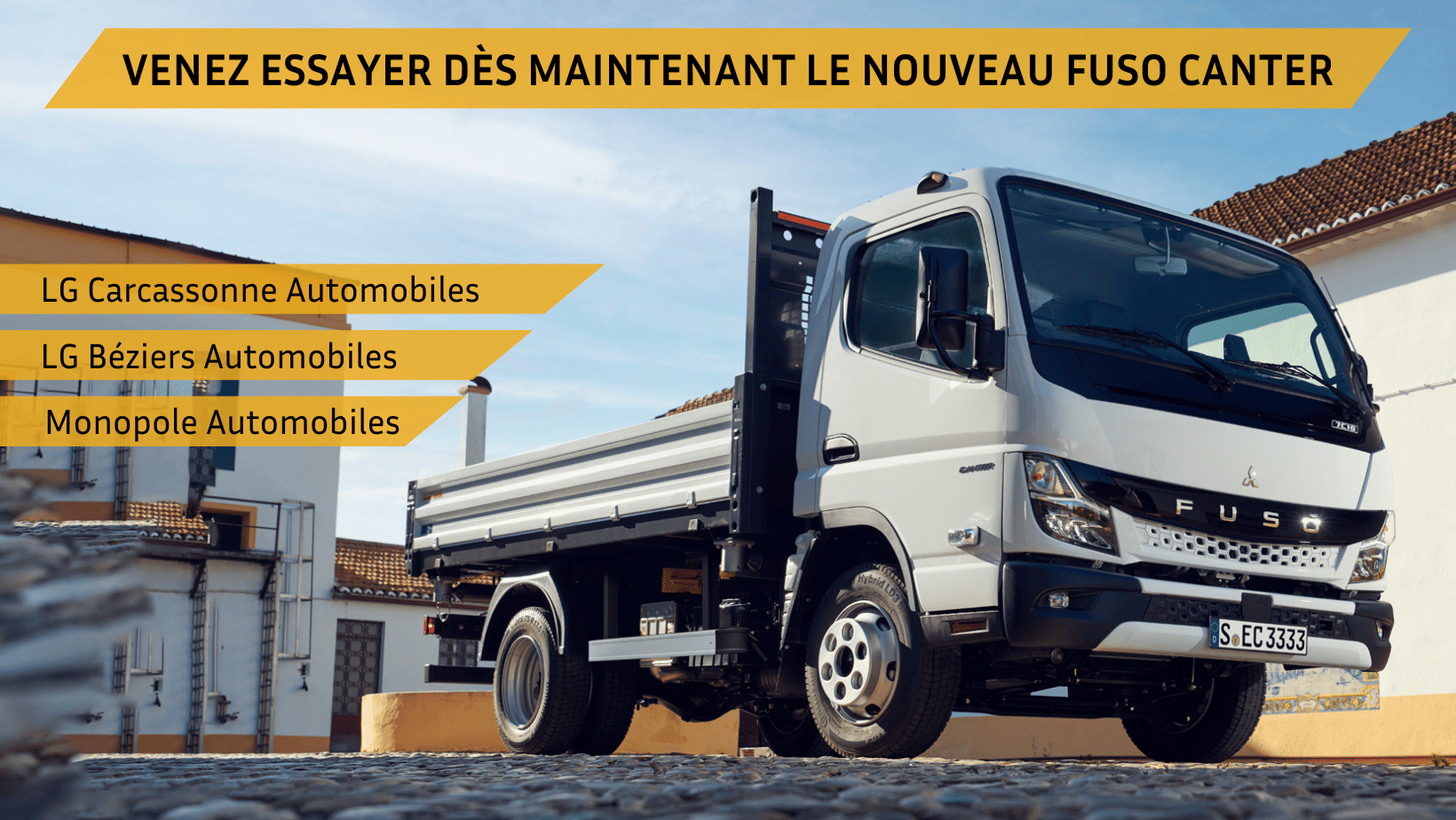 Nouveau FUSO Canter à l'essai chez LG Carcassonne, LG Béziers et Monopole Automobiles