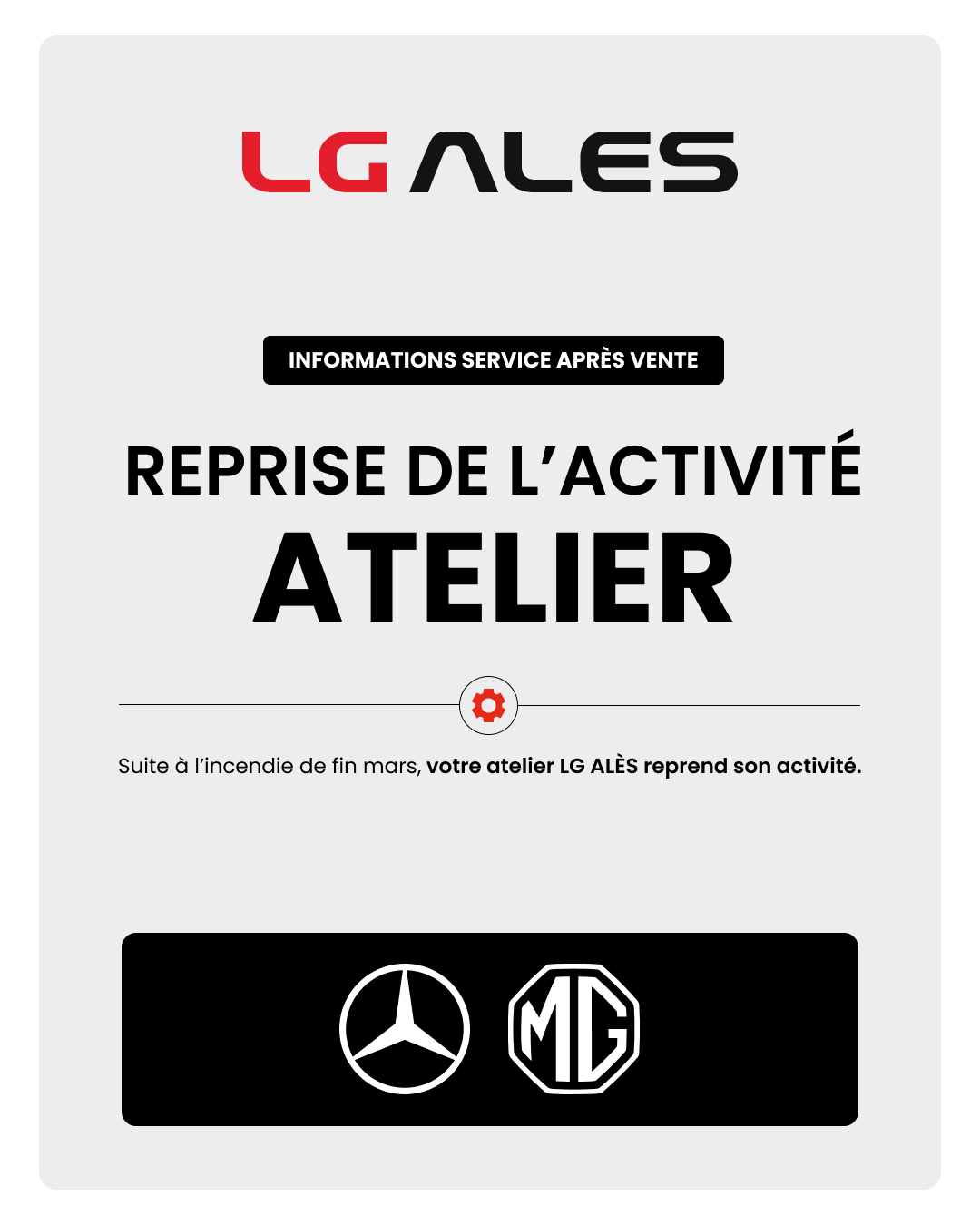 Reprise de l&rsquo;activité atelier chez LG Alès