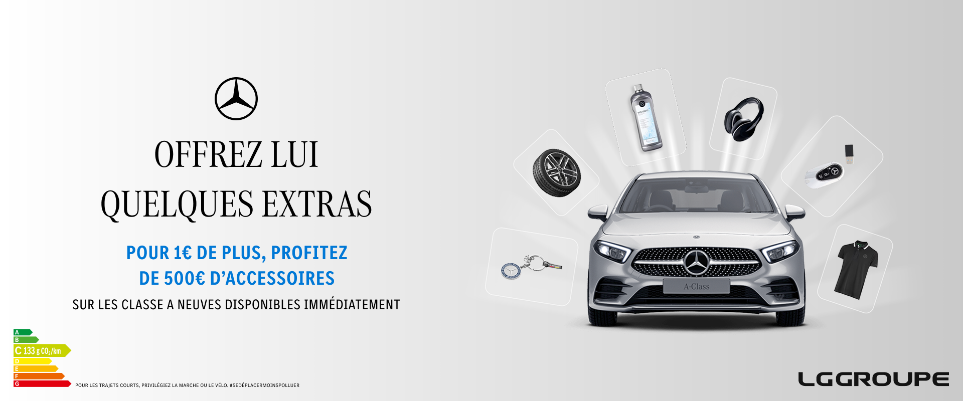 En juin : stock disponible immédiatement et avantage exclusif de 500 € TTC ! Votre future Classe A mérite quelques extras